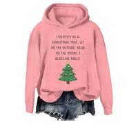 Sweat I Identify As Christmas Sweatshirt I Identify As A Christmas Tree Lit On The Outside Shirt Femmes Hommes, rose, L