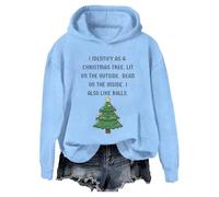 Sweat I Identify As Christmas Sweatshirt I Identify As A Christmas Tree Lit On The Outside Shirt Femmes Hommes, Bleu (Carolina blue), 3XL