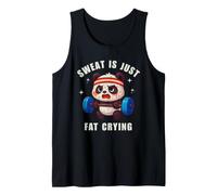 Sweat is Just Fat Crying Panda Gym Workout Débardeur