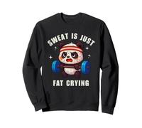 Sweat is Just Fat Crying Panda Gym Workout Sweatshirt