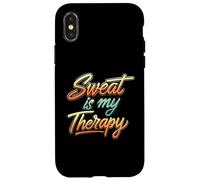 Sweat is my Therapy Workout Fitness Gym Coque pour iPhone X/XS