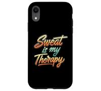 Sweat is my Therapy Workout Fitness Gym Coque pour iPhone XR