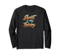 Sweat is my Therapy Workout Fitness Gym Manche Longue