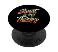 Sweat is my Therapy Workout Fitness Gym PopSockets PopGrip Adhésif