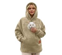 Sweat Kangourou Chat Femme Sweat à Capuche pour Transporter Les Animaux avec Fermeture éclair pour Les Visites Vétérinaires, Promenades, Prendre Soin des Animaux La Maison Pas Cher