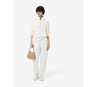 Sweat Lacoste High Neck Half Zip blanc femme - 38