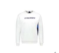 Sweat Le Coq Sportif - Col rond - Blanc - Manches longues S