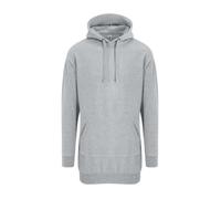 Sweat long à capuche - robe pour femme - JH015 - gris XS