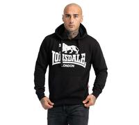 SWEAT LONSDALE A CAPUCHE GOSPORT 2 - Noir(blanc motif lion) - Taille Small