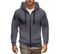 Sweat Molleton Homme Jumper Montant Fin Molleton Fermeture Thermique XL Tete Basique Doux Lainée Officier Marins Basketball Ouaté Un Boussole Tracteur Lourd
