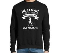 Sweat - ne jamais sous-estimer un Septuagénaire - Noir - Col classique - Homme S