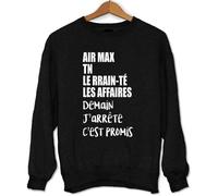 Sweat Nike Air Max TN Homme Col capuche Noir S