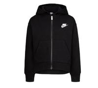 Nike Kids Club Fleece High Low Full Zip Sweatshirt Noir 5-6 Years Enfants