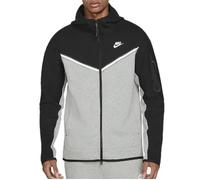 NIKE CU4489-016 M NSW TCH FLC Hoodie FZ WR Sweatshirt Men's Black/DK Gray Heather/White XL