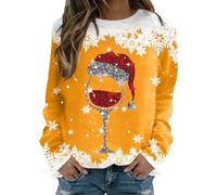 Sweat Noel Famille Pull Hiver Chaud Chic Et Élégant Sweat Polaire, Col Rond Pullover Imprimé Manches Longues Ugly Christmas Jumper Chemisier Shirt Christmas Sweatshirts pour Femmes Adapté en Cadeaux