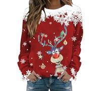 Sweat Noël Femme Rigolo - Pull Hiver Drôle et Moche - Polaire Chaud pour Famille