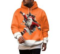 Sweat Noel Homme Sweat à Capuche Homme avec Impression Thermique Design Festif pour Un Confort Optimal Les Vacances d'hiver Et Les Loisirs en Saison Froide