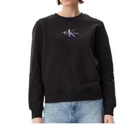Calvin Klein Sweat d’Intérieur Femme Gradient Monologo Crewneck Regular Fit, Noir (CK Black), L