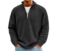 Sweat Noir Fourrure Travail Sherpa Laine Veste Hiver Homme Chaude Zippé Hoodies Chaud Polaires Running Thermique Hiver avec Fourré Fluffy Pull Plaid L