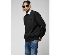 Sweat noir Homme BATIS - KAPORAL - Coupe loose - Broderie 3D - Intérieur molletonné S