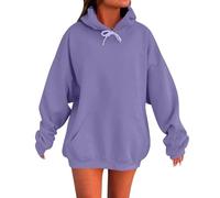 Sweat Noir Sweat Femme Longue Pull Blanc Irlandais Marin Marque Citrouille Tenue Élégant Maille Chic Alpaga Manches Capuche Ado Et Veste Hiver Femme Chaude Violet Clair XL