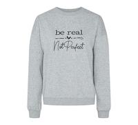Sweat Oversize Maria Col Rond 'be Real Not Perfect' Femme Pieces