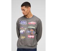 Sweat oversize universitaire à imprimé Pixar Cars homme - gris - S, gris