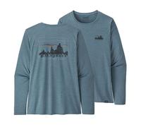 Sweat PATAGONIA W's L/s Cap Cool Daily Graphic Shirt Ridge Rise Stripe ('73 Skyline: Light Plume Grey X-Dye) femme L