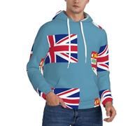 Sweat Patriotique pour Homme Doux Respirant Windproof avec Imprimé Fidji Drapeau Absorbant Idéal pour Faire du Sport Aller Travailler Et Porter en Loisirs