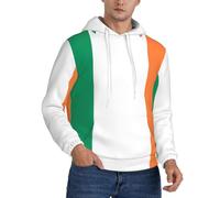 Sweat Patriotique pour Homme Doux Respirant Windproof avec Imprimé Irlande Drapeau Absorbant Idéal pour Faire du Sport Aller Travailler Et Porter en Loisirs