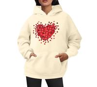 Sweat Personnalisable Couple - Sweat à Capuche Femme Motif Romantique Saint-Valentin Confortable et Tendance pour Un décontracté