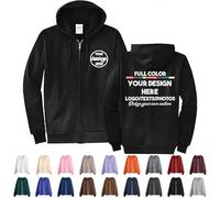 Sweat Personnalisable, Pull Personnalisable avec Photo et Texte, Créez Votre Sweat Zippé Capuche Pour Hommes et Femmes, Pull Personnalisé Couple Grande Taille, Cadeau Anniversaire Maman Papa