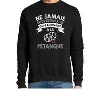 Sweat Pétanque - Collection Pull Passion Sport Activité Association - Homme - Noir S