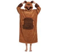 Sweat Plaid à Capuche Animal Couverture Portable Unisexe Wearable Blanket Hoodie Femme Oversize Plaids à Manches Homme