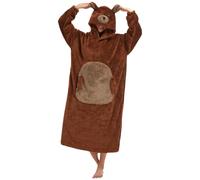 Sweat Plaid à Capuche Animal Couverture Portable Unisexe Wearable Blanket Hoodie Femme Oversize Plaids à Manches Homme