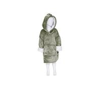 Sweat plaid à capuche dino vert enfant
