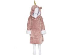 Sweat Plaid À Capuche Licorne Rose Enfant Atmosphera