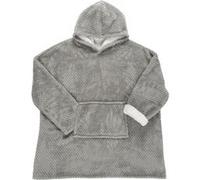 Home Deco Factory – Sweat Plaid TX0070, effet nid d'abeille, intérieur sherpa, taille unique, gris