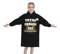Sweat Plaid Enfant Personnalisable - Avec Texte/Image/Photo, Couverture à Capuche Enfant PersonnaliséE, Sweat Plaid Doux Et Chaud, Confortable & Tendance, Enfants garçon Filles