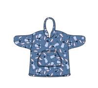 Sweat Plaid Enfant Stitch Lilo & Stitch (3-6 Ans) - Couverture Polaire À Capuche (Taille Taille Unique,Couleur Bleu)