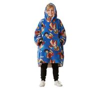 Sweat Plaid Polaire à Capuche One Piece - Luffyans 7-12 ans - Ultra Doux - - Bleu Taille unique