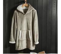 Sweat plaid polaire - TODAY - Manches longues et poche - 70 x 87 cm - Beige