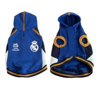 Sweat pour Chien Polaire Real Madrid - Manteau Thermique pour Animaux de Compagnie, Doux et Chaud, Coupe Confortable, Design Officiel de Football, idéal pour l'hiver