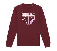 Sweat pour Homme - LA FRENCH TOUCH - Burne Out - Coton 100% bio - Bordeaux S