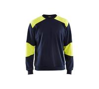 Sweat retardant flamme Marine/Jaune-Fluo 34581762 - Taille au choix