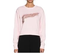 Sweat Rose Femme Guess Logo Crop XL