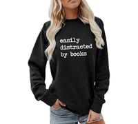 Sweat sans Capuche Femme Confortable, Sweat-Shirt décontracté sans Capuche imprimé | Sweat-Shirt léger pour Tous Les Jours