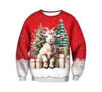 Sweat sans Capuche Homme Pull De Noel Moche Pull Famille Couple, Homme Pulls sans Capuche Manches Longues Sweats Motif de Noël Mode drôle Confortable Christmas Cadeau Vêtements du Nouvel an