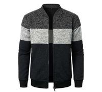 Sweat sans Capuche pour Hommes Contrasté Épissure,Décontractée Sweatshirt Homme Grandes Tailles,Vintage Pull Col Roulé Homme Amples,Vestes Habillée Formelle Homme Élégant Survêtement Pas Cher