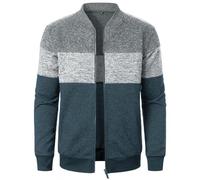 Sweat sans Capuche pour Hommes Contrasté Épissure,Décontractée Sweatshirt Homme Grandes Tailles,Vintage Pull Col Roulé Homme Amples,Vestes Habillée Formelle Homme Élégant Survêtement Pas Cher